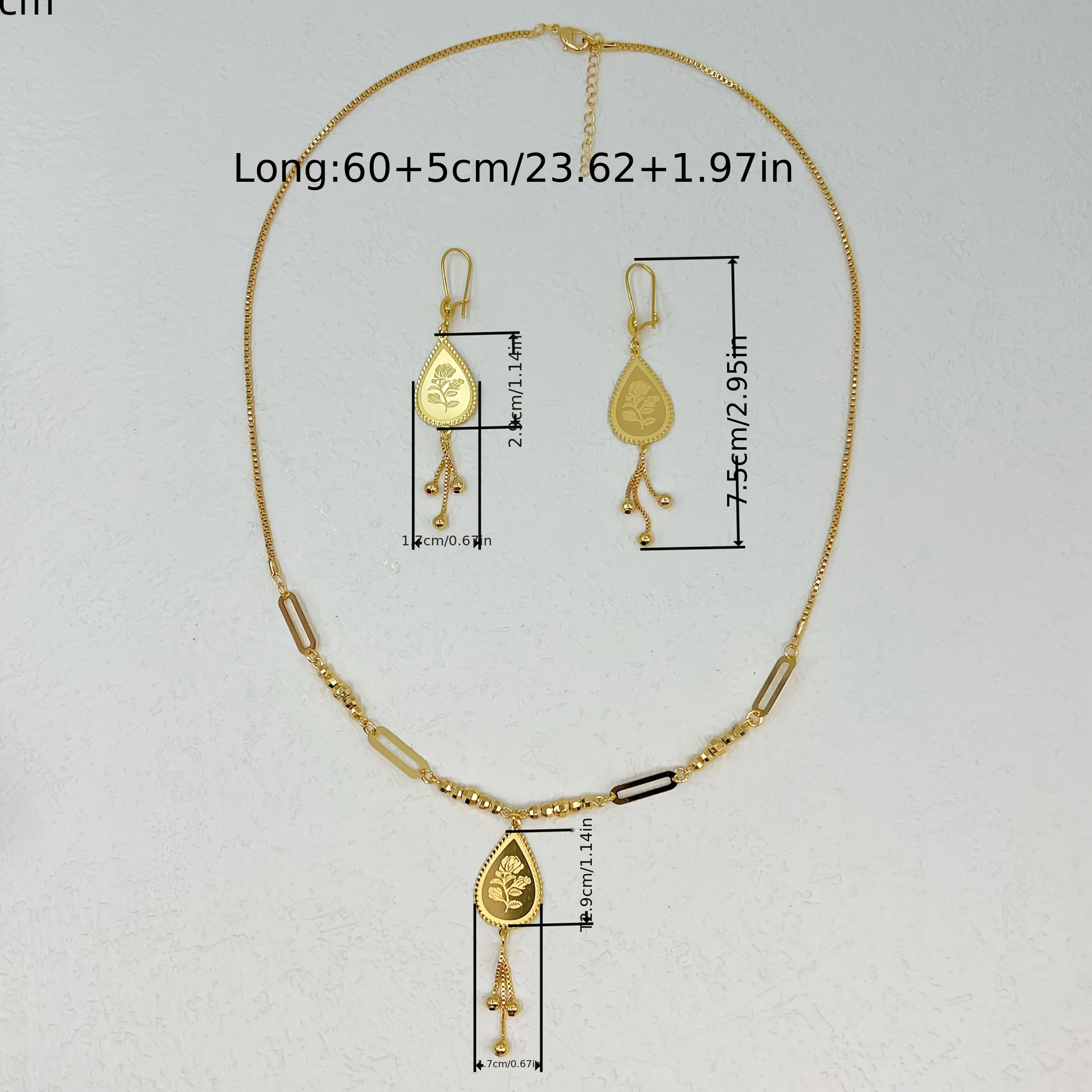 Minimalist Golden Jewelry Set for Middle Eastern Brides